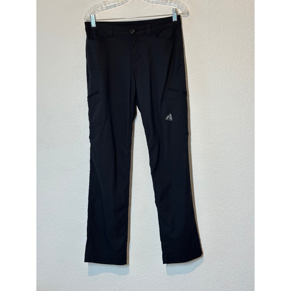 Eddie Bauer First Ascent Guide Pants Womens 4 BLACK Nylon Stretch Hiking Cargo